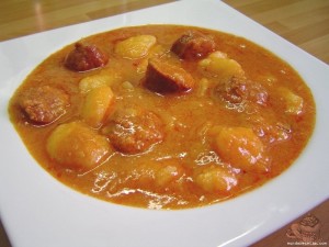 Potatoes with smoked sausage