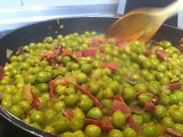 Peas with ham